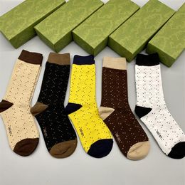 Men Women Cotton Socks Fashion Letter Jacquard Stockings Party & Banquet Soft Touch Brand Sock Hosiery230g