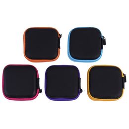 Mini Zipper Hard Headphone Case PU Leather Earphone Storage Bag Protective USB Cable Organiser Portable Earbuds Pouch box348l