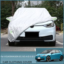 Full Car Cover Rain Frost Snow Dust Waterproof For Volkswagen ID.3 ID.4 ID.5 ID.7 2020-2025 Protect Auto Anti-UV Cover Accessory