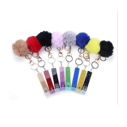 Card Grabber Household Personal Care Fashion Cute Credit Cards Pler Pompom Mini Key Rings Acrylic Debit Bank For Long Nail Atm Rabbit Fur Ke