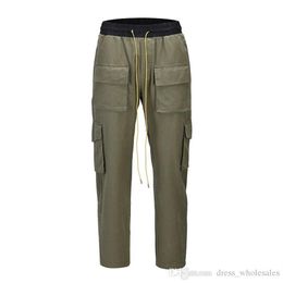 RHUDE cargo Pants for Men Women High Quality Cotton Harem Fashion Designer Sweatpants Fashion Casual Loose Pants XSQ230b