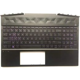 Palmrest Upper Case Touchpad with Backlight Keyboard for HP Gaming Pavilion 15-DK 15-DK0126TX TPN-C141 Purple