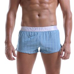 Casual Shorts Men Boxers Cotton Underwear Breathable Loose Sexy Man Panties Comfortable Underpants Soft Mens Trunk Plaid Underwear299r