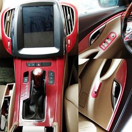 For Buick lacrosse 2009-2012 Interior Central Control Panel Door Handle 3D 5DCarbon Fiber Stickers Decals Car styling Accessorie294S