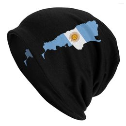 Berets Unisex Winter Warm Bonnet Homme Knitted Hats Street Flag Map Of Argentina Beanie Cap Outdoor Argentinian Proud Beanies Caps