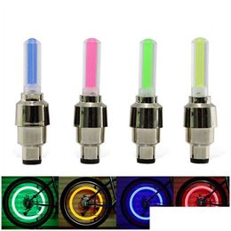 Wheel Bolt Nut Car Bike Motorcycle Led Tyre Vaes Cap Light Stem Air Caps Neon Lamp Anti-Dust Er Colorf Accessories Cars Decor Drop Dha1T