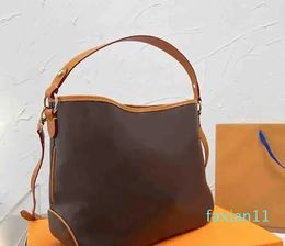 Designer Handbags Brown Flower Women Shoulder Crossbody bag Luxury Leather handbag Lady Purse