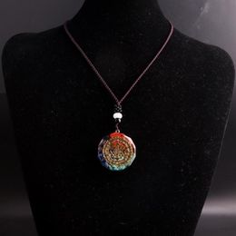 Pendant Necklaces For Drop Orgonite Chakra Healing Energy Natural Stone Necklace Meditation Jewellery Pendulum275z