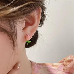 Stud Earrings MISSNICE Small And Lovely Tulip Shaped For Women Sweet Girl Accessories Glazed Earing Simple Party Gifts Jewelry