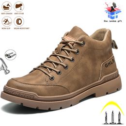 Safety Shoes Breathable Work Shoes For Men Women Anti-Smash Steel Toe Puncture Proof Safety Shoes Boots Footwear Outdoor Sneakers 230915