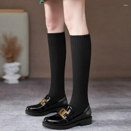 Boots Women's Socks Knee Length Spring And Autumn Fashion Elastic Large Thin Leg Shoes Cover