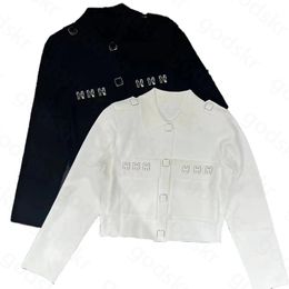 Women Slim Knitted Shirt Fashion Designer Long Sleeve Knitwear Luxury Sweater Jacket Lady Cardigan Jacket