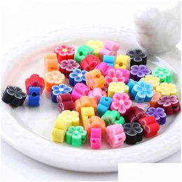 Loose Gemstones 300Pcs/Lot Assorted Colours Plum Blossom Polymer Bead 8Mm Clay Flower Diy Spacer Beads Jewellery Making Material Dhgarden Dhzne