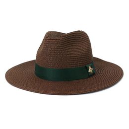 Fashion Designer Panama Hat For Men And Women Solid Color Straw Hats Jazz cap Top caps High Quality Fishermans Hat2711