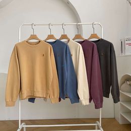 1s9p Men's and Women's Hoodies Sweatshirts Designer Fashion Brand Kahart Carhat Label 23ss Autumn/winter 430g Washable Old Couple Round Neck Sweater