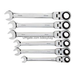 Tool Box Combination Ratchet Wrench With Flexible Head Dual-Purpose Set. Car Hand Tools Drop Delivery Office School Business Industria Dhkzi