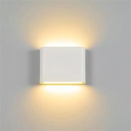 Modern Waterproof outdoor 12W LED wall lamp IP65 Aluminium UP and Down Wall Light Garden porch Sconce Decoration Light 110V 220V261U