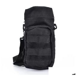 Storage Bags Outdoor Sports Tactical Molle Water Bottle Pouch Cam Hiking Travel Shoder Strap Bag Kettle Holder Hunting Waist Drop Deli Dhuwp