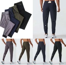 LU womens LL Men's Jogger Long Pants Sport Yoga Outfit Quick Dry Drawstring Gym Pockets Sweatpants Trousers Mens Casual Elastic Waist fitness All kinds of fashion new