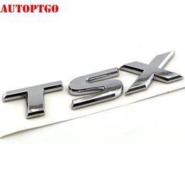 Silver Car Rear Trunk 3D Letter MDX TSX SH-AWD Emblem Logo Badge Decal Sticker For Acura Cars259J