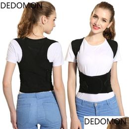 Body Braces Supports Adjustable Back Posture Corrector Therapy Corset Adt Clavicle Spine Shoder Lumbar Brace Trainer Health Care D Dhvdw