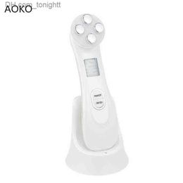 Beauty Equipment AOKO Portable EMS RF Facial Beauty Machine LED Photon Device Face Lift Skin Tighten Wrinkle Removal Care Faical Massager 220512 Q230916