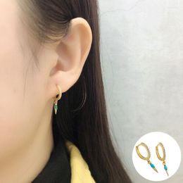 Dangle Earrings 925 Sterling Silver Gold Zircon Geometric For Women Girl Fashion Arrow Jewellery Birthday Gift Drop