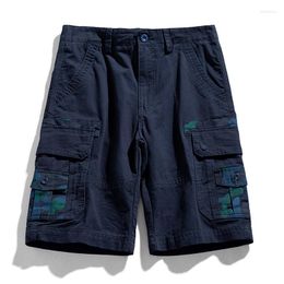 Men's Shorts Summer Washed Work Multi-pocket Europe And The United States Foreign Trade Casual Straight Sports Five-point Pants