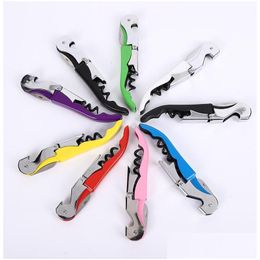 Wine Opener Stainless Steel Corkscrew Knife Bottle Cap Tainless Openers Candy Colour Mti-Function Keychain Drop Delivery