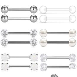 Tongue Rings 14G Straight Barbell Surgical Steel Viper Tip Nipple Piercing Bar Drop Delivery Jewellery Body Dhgarden Dhf4G