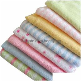 Hand Towel 8Pcs Baby Soft Cotton Infant Bath Washcloth Kids Feeding Wipes Cloth Drop Delivery Home Garden Hotel Supplies Dhzso