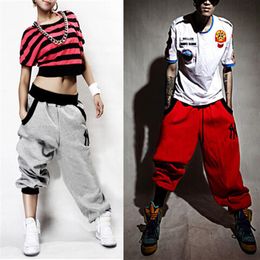 Mens Womens Trousers Slacks Casual Harem Baggy Hip Hop Dance Sweat Pants Fashion Design228A