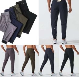 LU Workout pants LL Men's Jogger Long Pants Sport Yoga Outfit Quick Dry Drawstring Gym Pockets Sweatpants Trousers Mens Casual Elastic Waist fitness