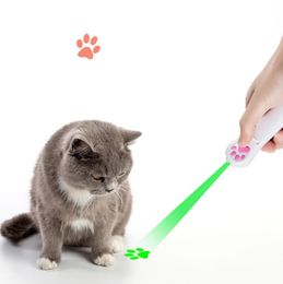 Cat Laser Toy USB Charging LED Light Pointer Rechargeable Torch UV Flashlight Pen 5 Patterns Laser Pen Cat Toys gift Cats Accessories