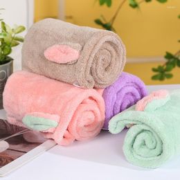 Towel 1 Pc Coral Fleece Women Girl Ears Hair Turbans For Wet Drying Wrap Super Absorbent Quick Dry Bath Hat Cap