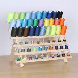 Sewing Notions & Tools 48 60Foldable Wood Spool Thread Stand Rack Organiser Wall Mount Embroidery Machine Storage Holder Accessori275z