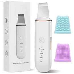 Electric Face Scrubbers Facial Skin Scrubber USB Rechargeable Electric Ultrasonic Face Skin Spatula with 250mAh Battery and 4 Modes Portable Pore Deep L230920