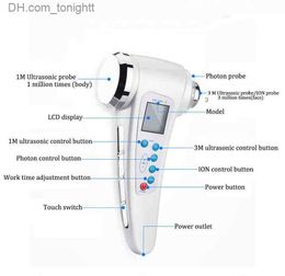 Beauty Equipment 7 LED Ultrasound Photon Anti-wrinkle Facial Care Beauty Device Skin Lift Rejuvenation Galvanic Ion Pores Cleaning Massager 220512 Q230916