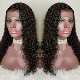 Frontal Wig Curly Pre Plucked 360 Lace for Black Women Glueless Brazilian Human Wigs with Baby Hair 130% Density s