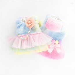 Dog Apparel Colourful Tutu Winter Dress Skirt Puppy Chihuahua Pomeranian Poodle Maltese Bichon Yorkshire Terriers Pet Clothes