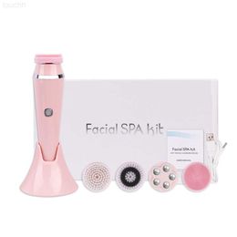 Electric Face Scrubbers 4in1 Electric Face Deep Cleansing Brush Sonic Face Cleaner Deep Pore Cleaning Skin Massager Face Cleansing Brush Skin Care Tool L230920