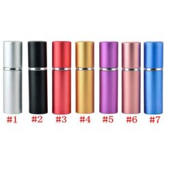 5ml Perfume Bottle Aluminium Anodized Compact Perfume Atomizer Fragrance Glass Scentbottle Travel Makeup Spray Bottle C290 ZZ