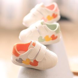 First Walkers Baby Girl Shoes Spring Autumn Heart Pattern Sneakers Kids 1-3 Year Boys Shoe Functional Soft Sole For Toddler