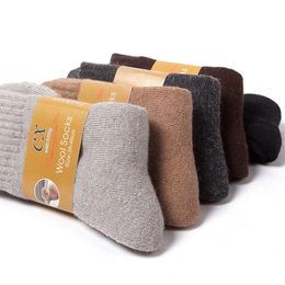 Whole New Fashion Thick Wool Socks Men Winter Thick Cashmere Warm Up Breathable Socks 5 Colours 10pairs lot301Q