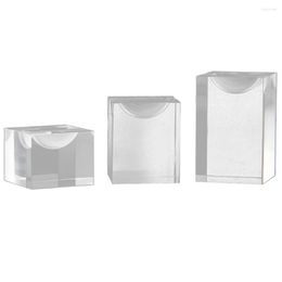 Jewellery Pouches Solid Acrylic Finger Ring Display Slot Stand Holder Jewellery Showcase Countertop Transparent