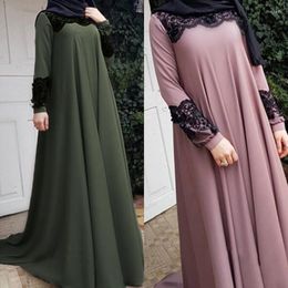Ethnic Clothing Indonesian Muslim Fashion Women's Long Sleeve Embroidered Dress Turkish Plus Size Islamic Mosque Arabian RamadanRobe