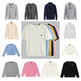 Designer sweater men&women Ralphs Polos Knitting Cardigan sweaters womens Round neck and V-neck RL Small Horse Logo Embroidery Knitwear laurens Button Knitting