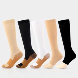 Men's Socks High Elastic Copper Fibre Compress Women Men Long Tube Pressure Nylon Outdoor Sports For Unisex