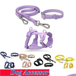 Dog Collars Leashes Pet Traction Rope Airtag Breathable Harness For Wildone Xl Arone Harnesses Accessories Small Chest Strap Dogs Drop Dhg8M