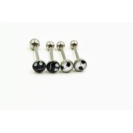 Tongue Rings Lot50Pcs Surgical Steel Jack Ring Bar Nipple Straight Barbells Body Piercing 14G1.6Mm Arrived Drop Delivery Jewe Dhgarden Dhzcp